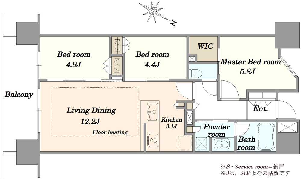 ジオ新宿若松町の間取図