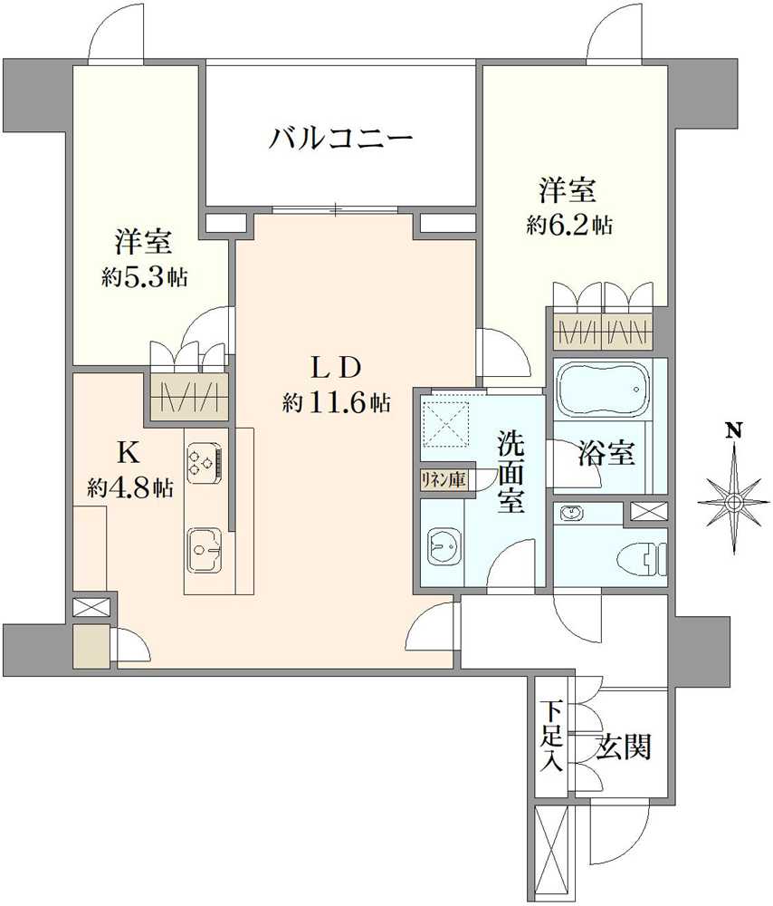 ザ・パークハウス代々木大山の間取図