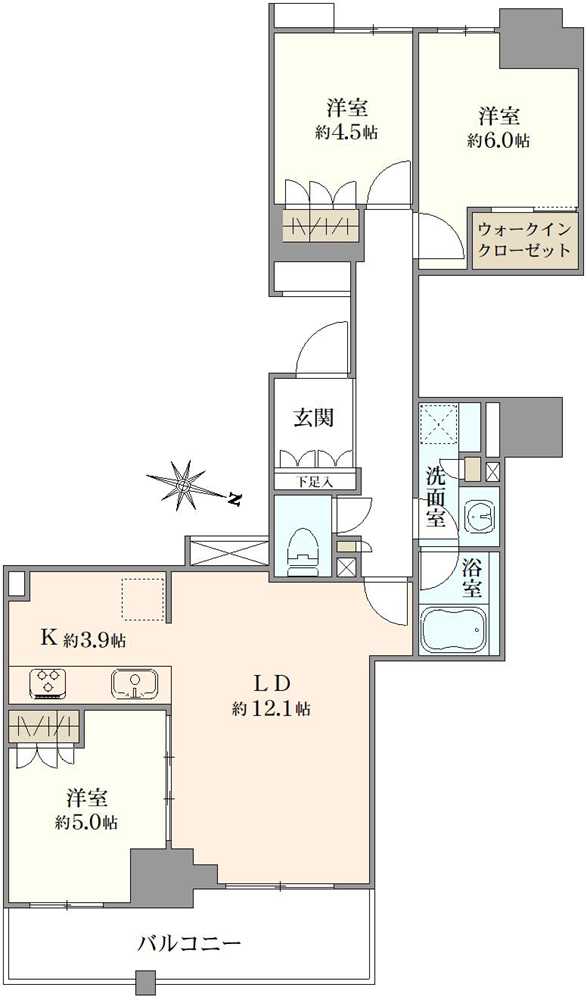 大宮スカイスクエア　ザ・タワーの間取図