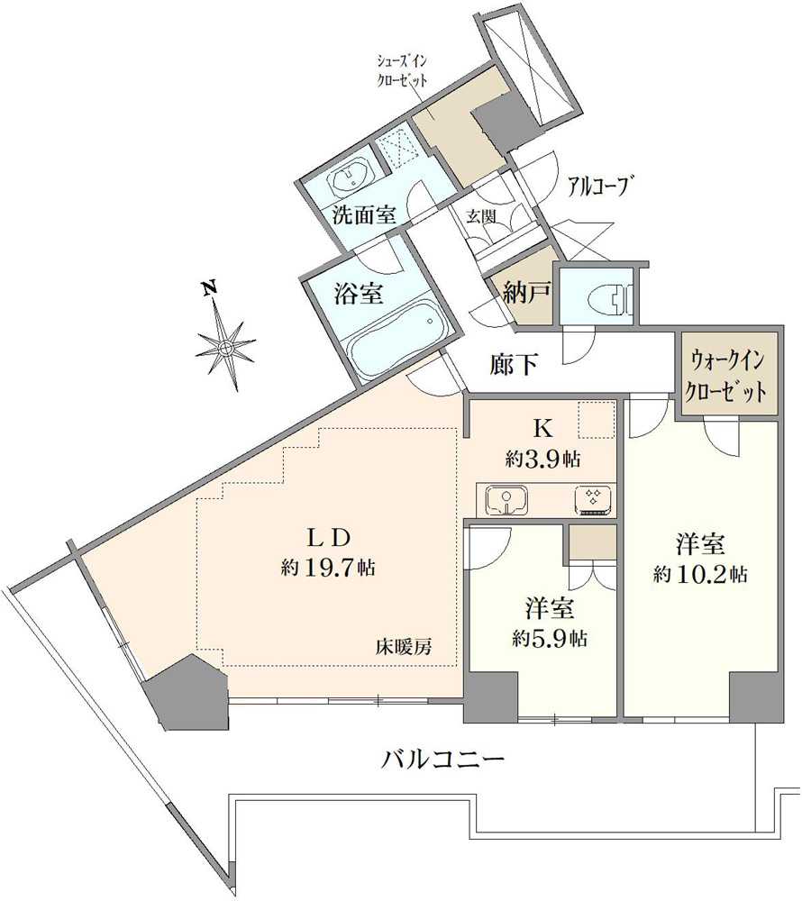 キャピタルマークタワーの間取図