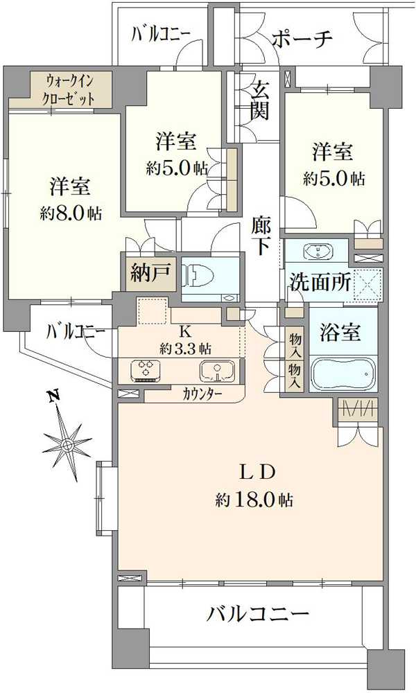 パークハウス吉祥寺トリニファイの間取図