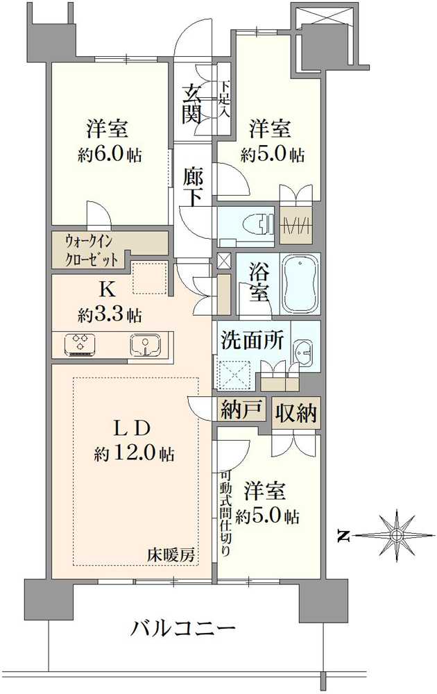 プラウドシティ吉祥寺C棟の間取図
