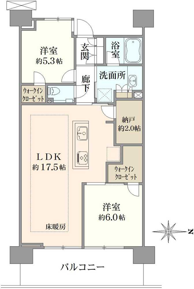 プラウドシティ吉祥寺B棟の間取図