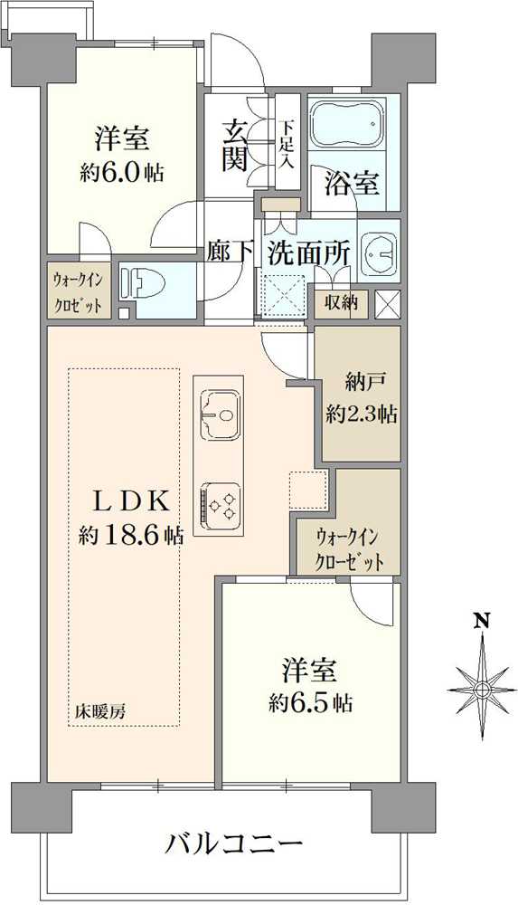 プラウドシティ吉祥寺の間取図