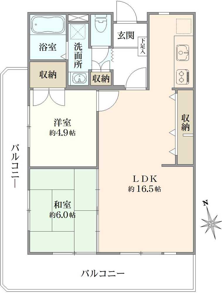 西武柳沢ローヤルコーポの間取図
