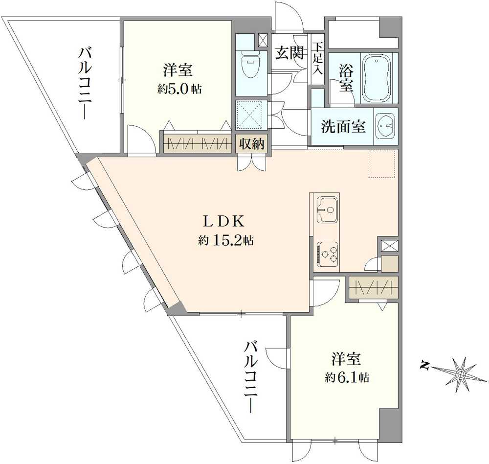 グリーンコーポ東高円寺の間取図