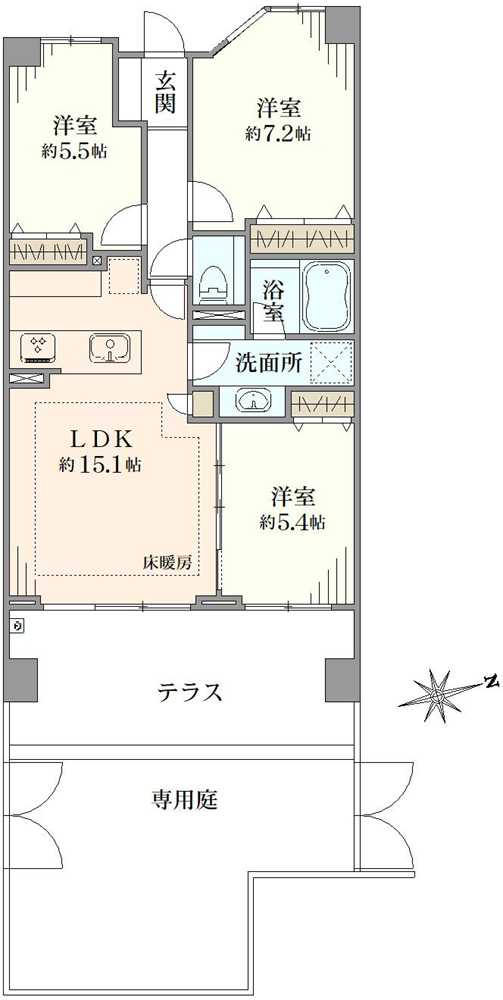 吉祥寺レジデンシアの間取図