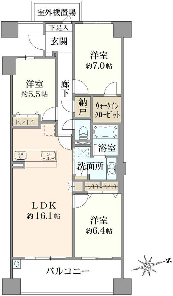 吉祥寺レジデンシアの間取図