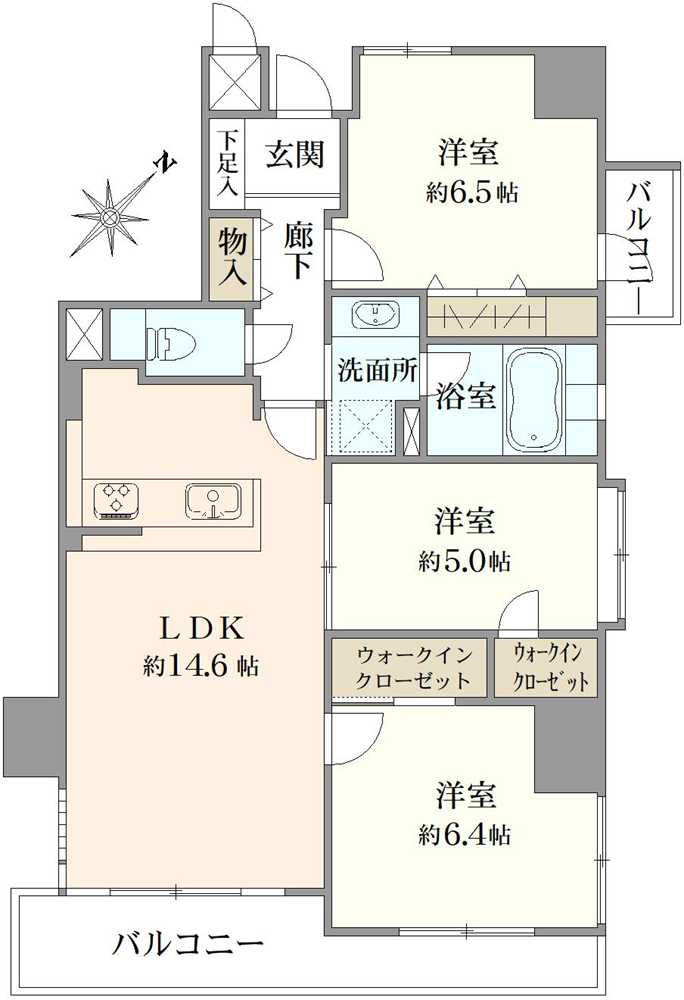 藤和シティホームズ西巣鴨の間取図