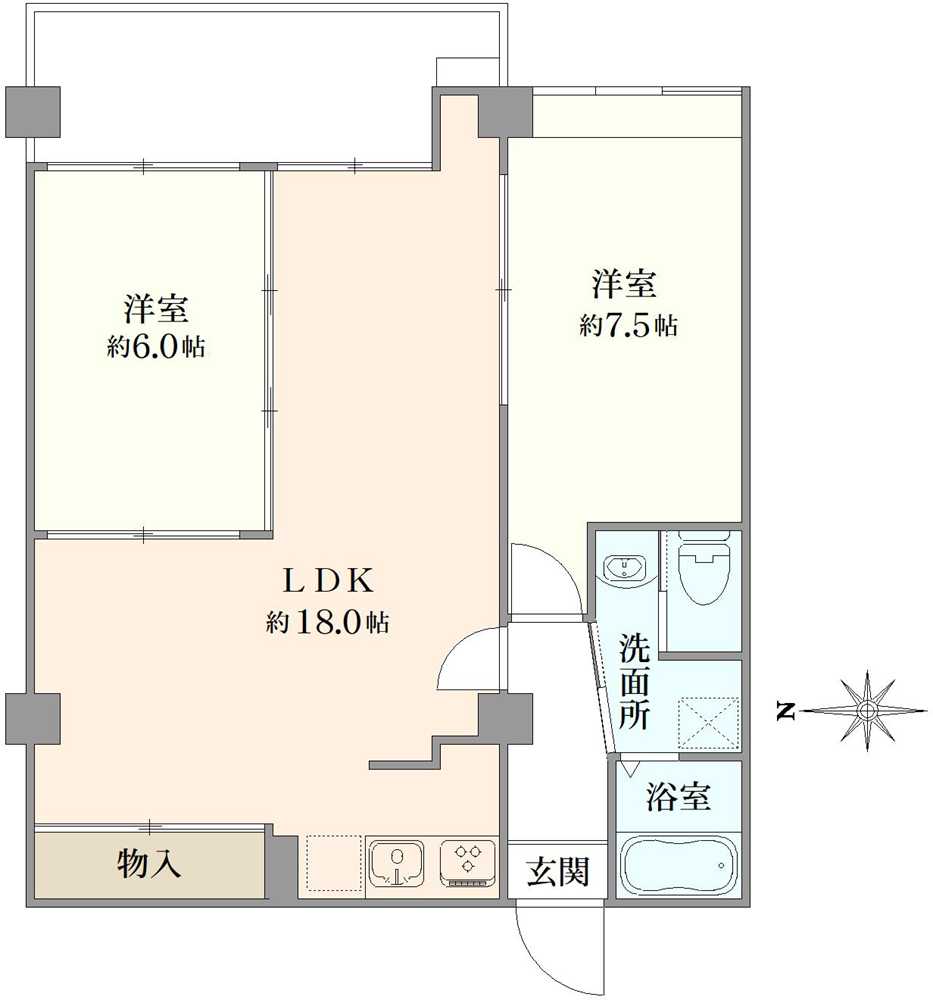 調布センタービルマンションの間取図
