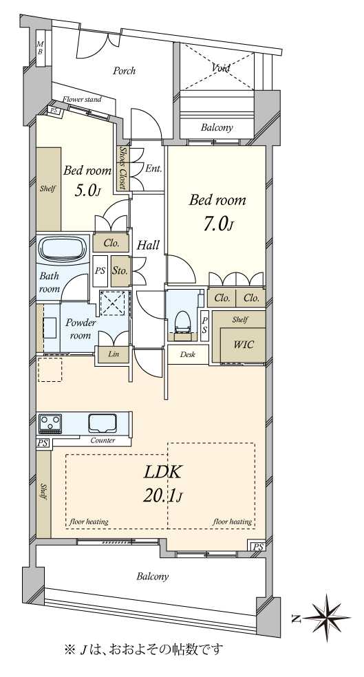 パークハウスフォレストリエの間取図