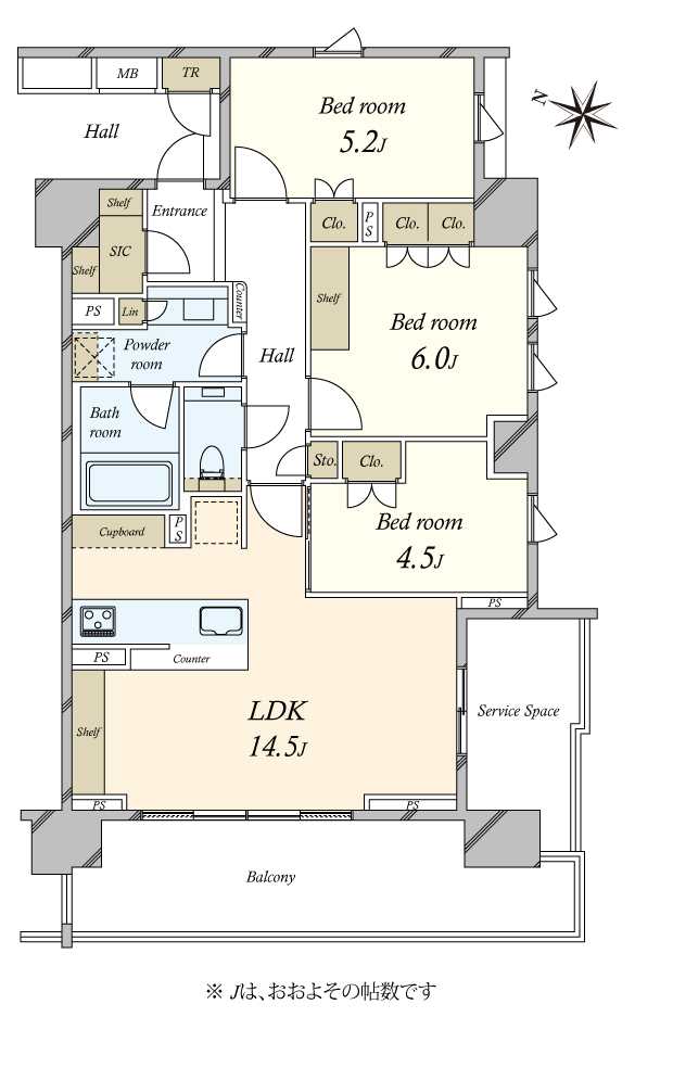 ザ・パークハウスアーバンス目黒平町の間取図