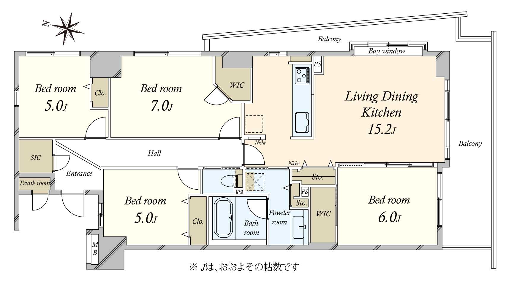 オーベル梅島グレースガーデンの間取図