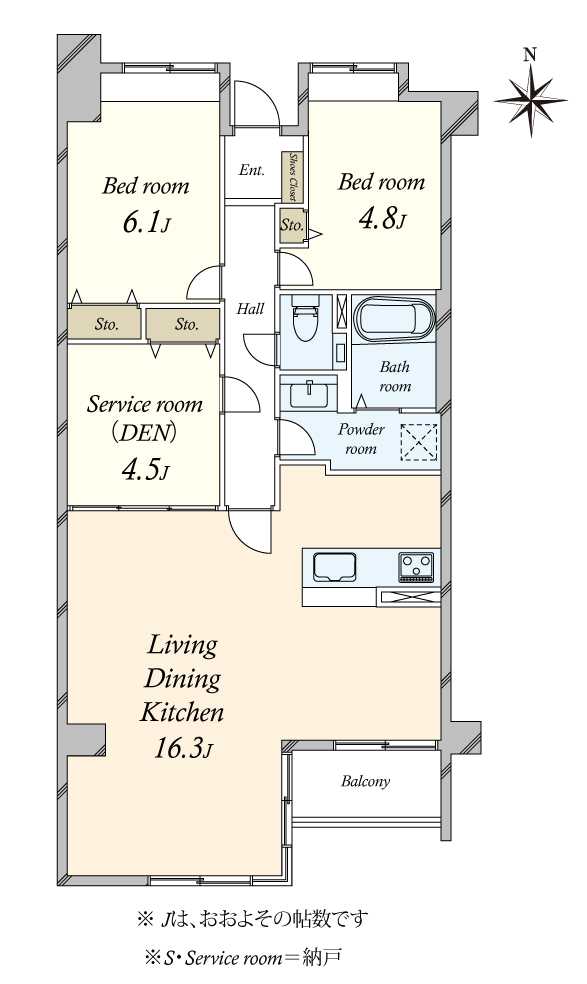 ライフヴィラ上鷺宮の間取図