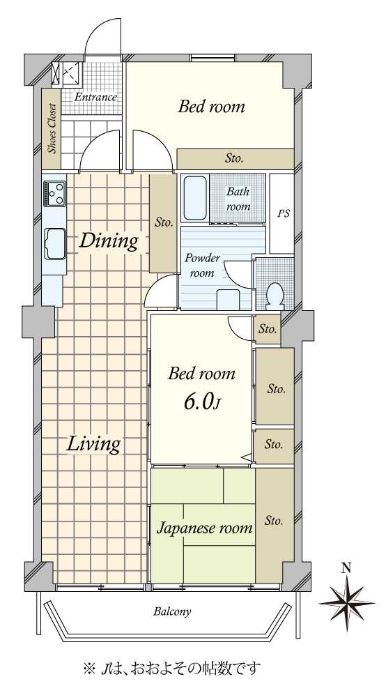 奥沢センターマンションの間取図