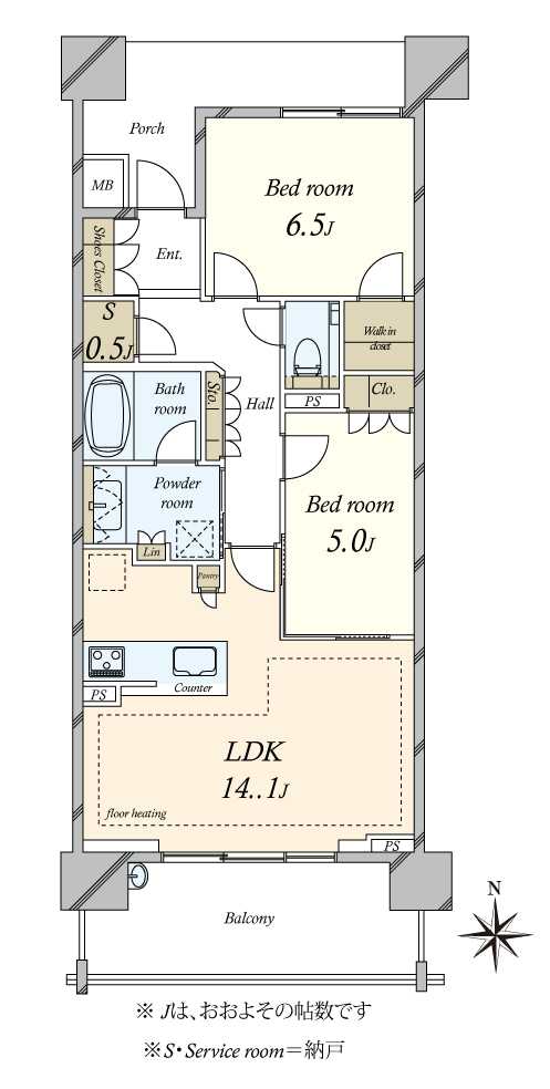 ヴィークグラン世田谷千歳船橋さくらガーデンの間取図
