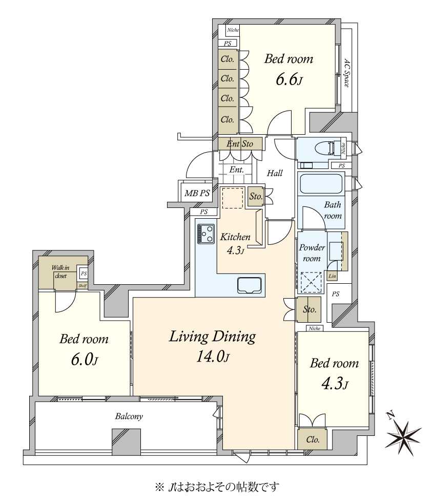 アトラス代々木上原の間取図