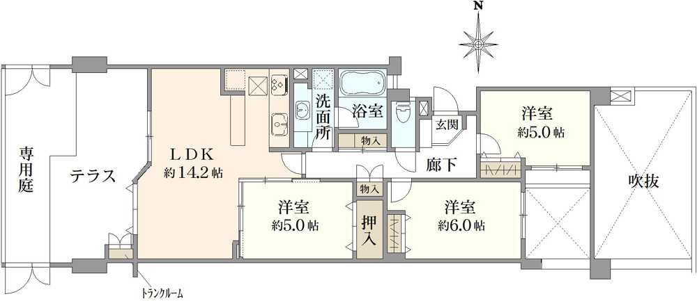 ラヴィドール武蔵小杉の間取図