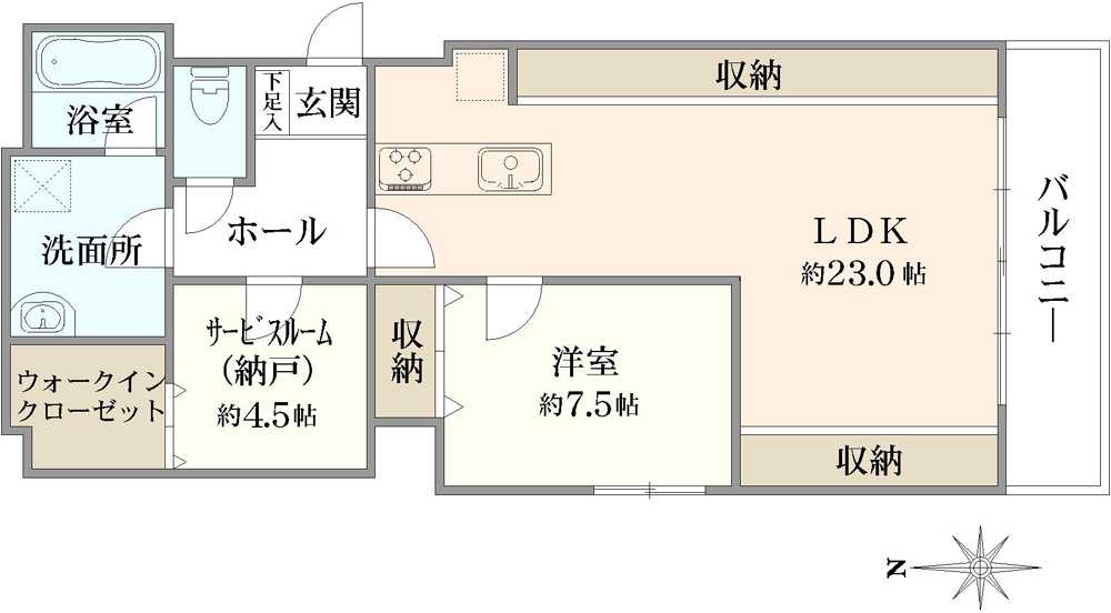 シェリーヒルズ横浜の間取図