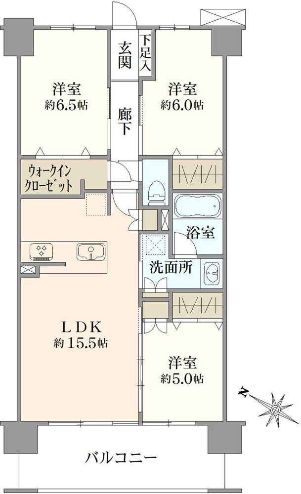 ヴェレーナ上大岡ザ・ハウスの間取図