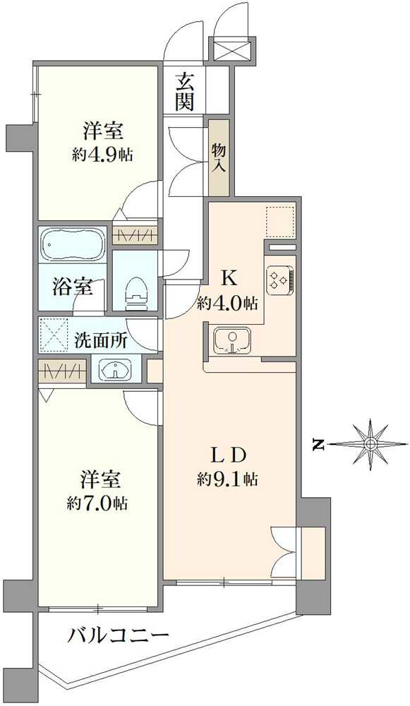 ドメスたまプラーザの間取図