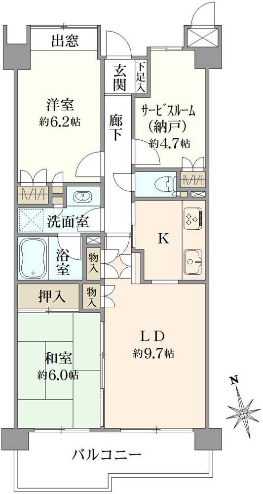 シティウインズ武蔵小金井の間取図
