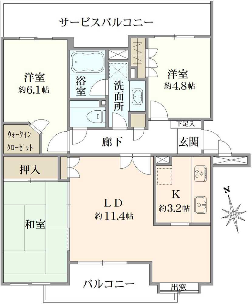 ステイツ花小金井ヴェルパセオの間取図