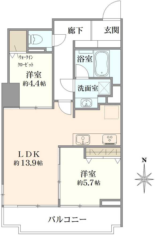 プラウドタワー武蔵小金井の間取図