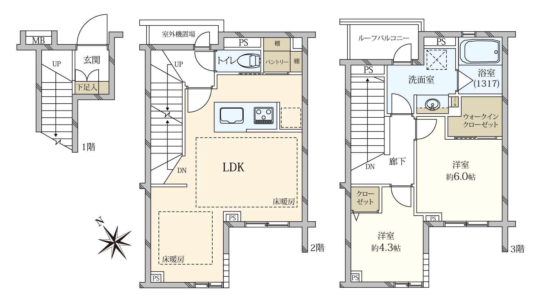 オープンレジデンス学芸大学の間取図