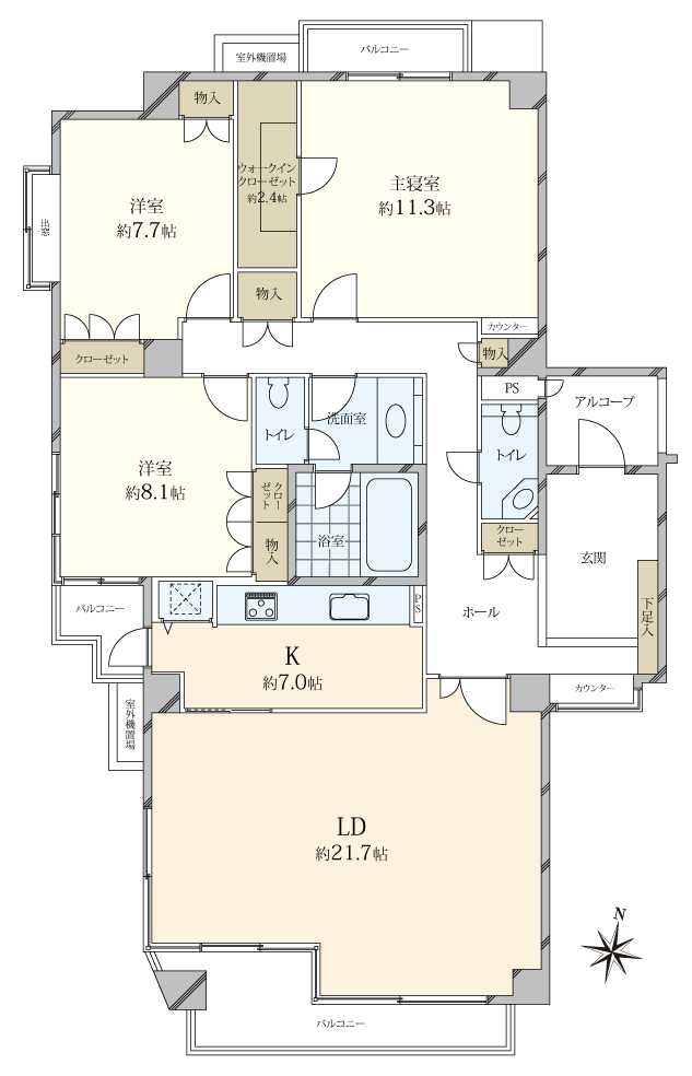 グランポート深沢の間取図