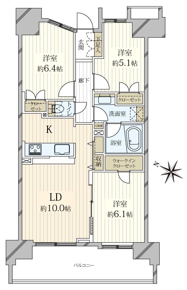 ヒルズ用賀 TOKYO U CITYの間取図