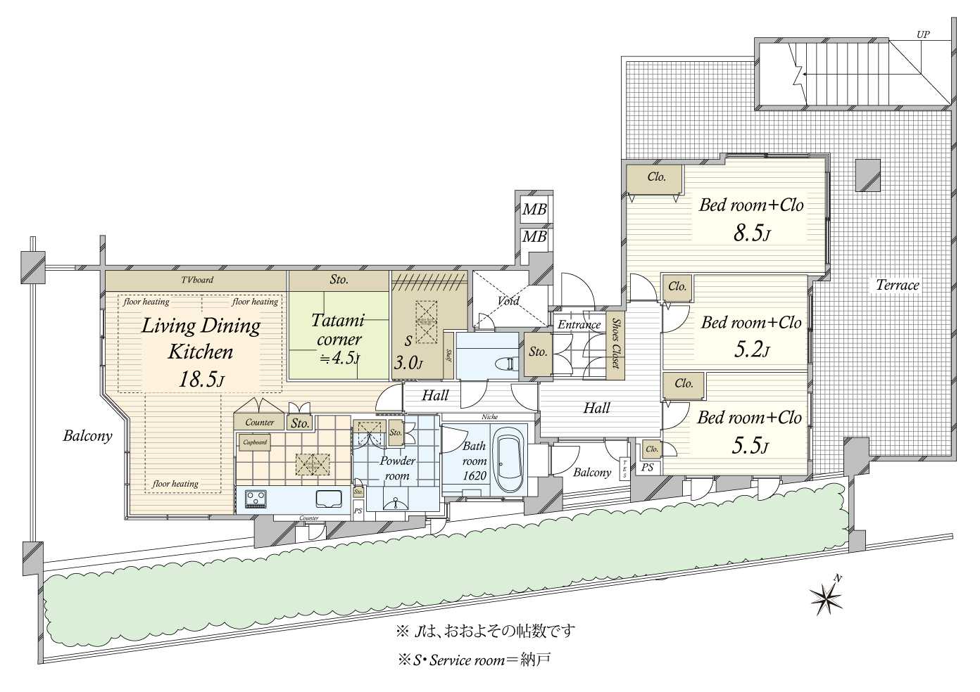 上野毛シティハウスノーステラスの間取図