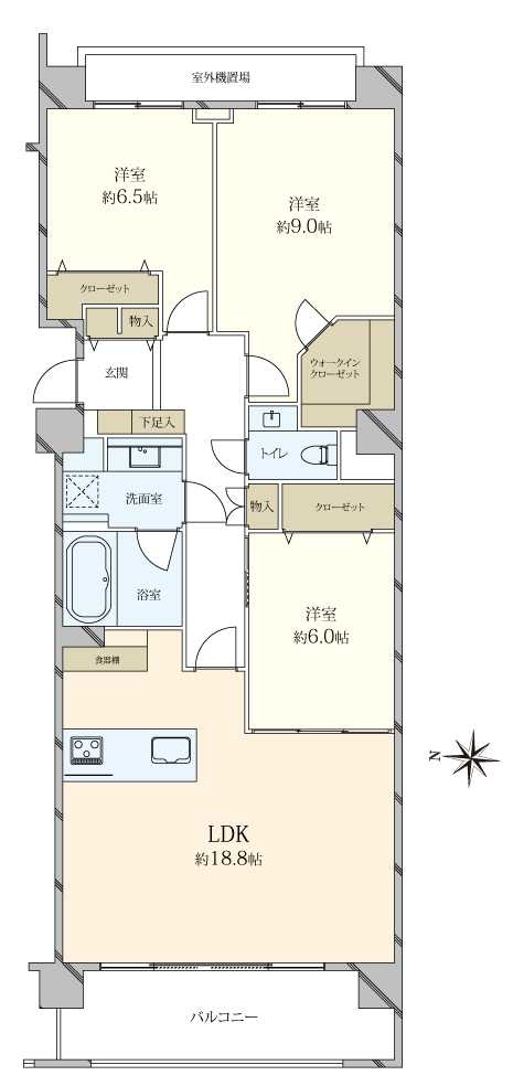 ラ・コルダ弦巻フォレストコートの間取図