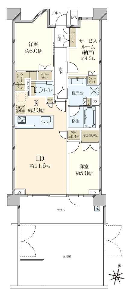 ドレッセ用賀の間取図
