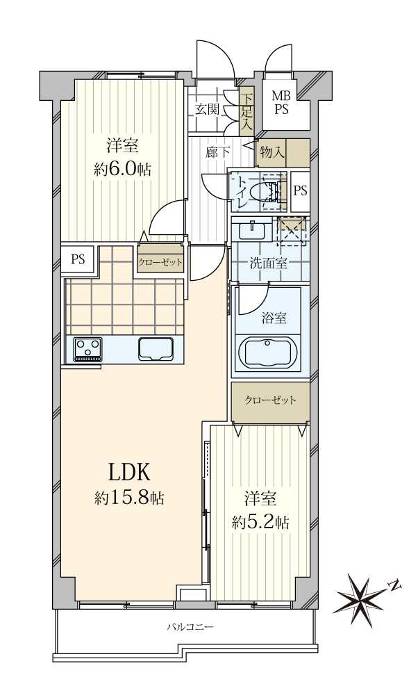 シャンボール瀬田の間取図