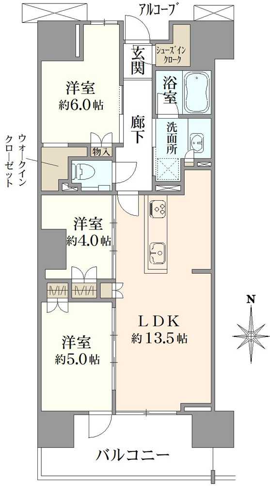 プラウドシティ方南町の間取図
