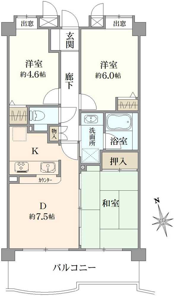 ライオンズシティ桜台の間取図