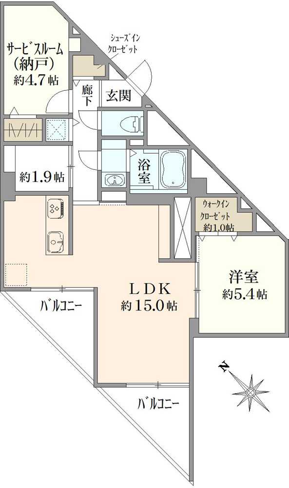 富士見台ハイツの間取図