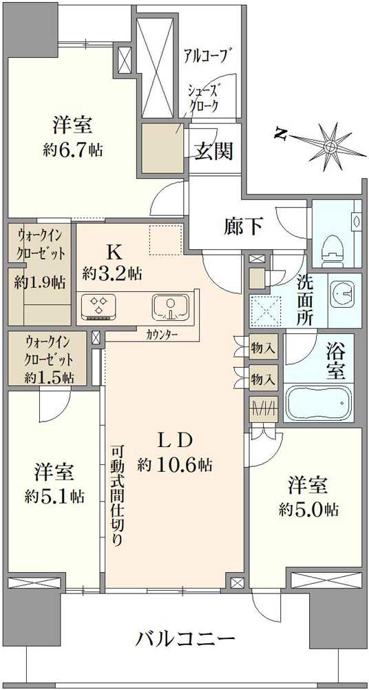 グランドメゾン江古田の杜の間取図