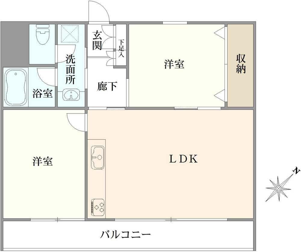 富士蔵コーポの間取図