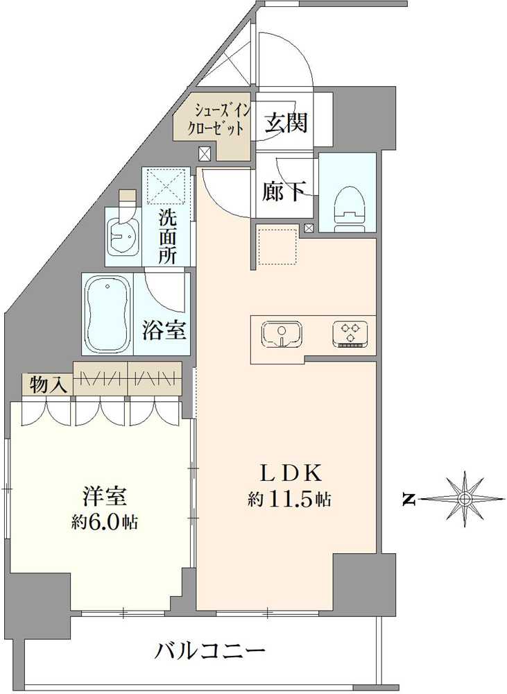 ベルジュール三鷹ステーションハウスの間取図