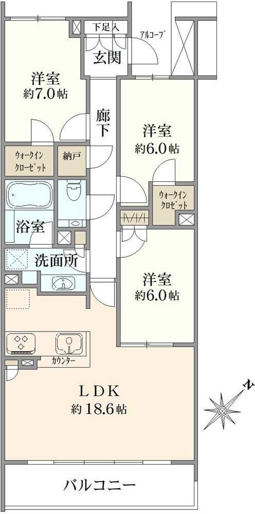 桜プレイスの間取図