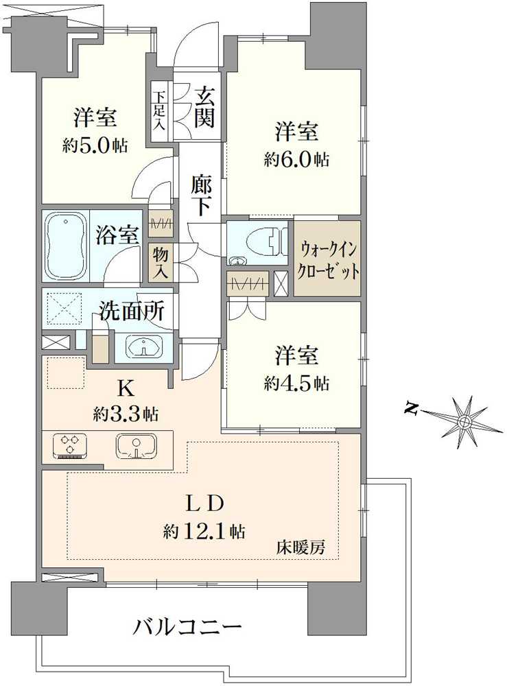 パークホームズ練馬豊島園ステーションプレミアの間取図