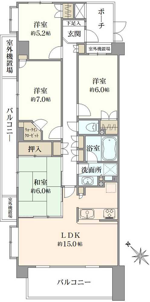 藤和シティホームズ氷川台の間取図