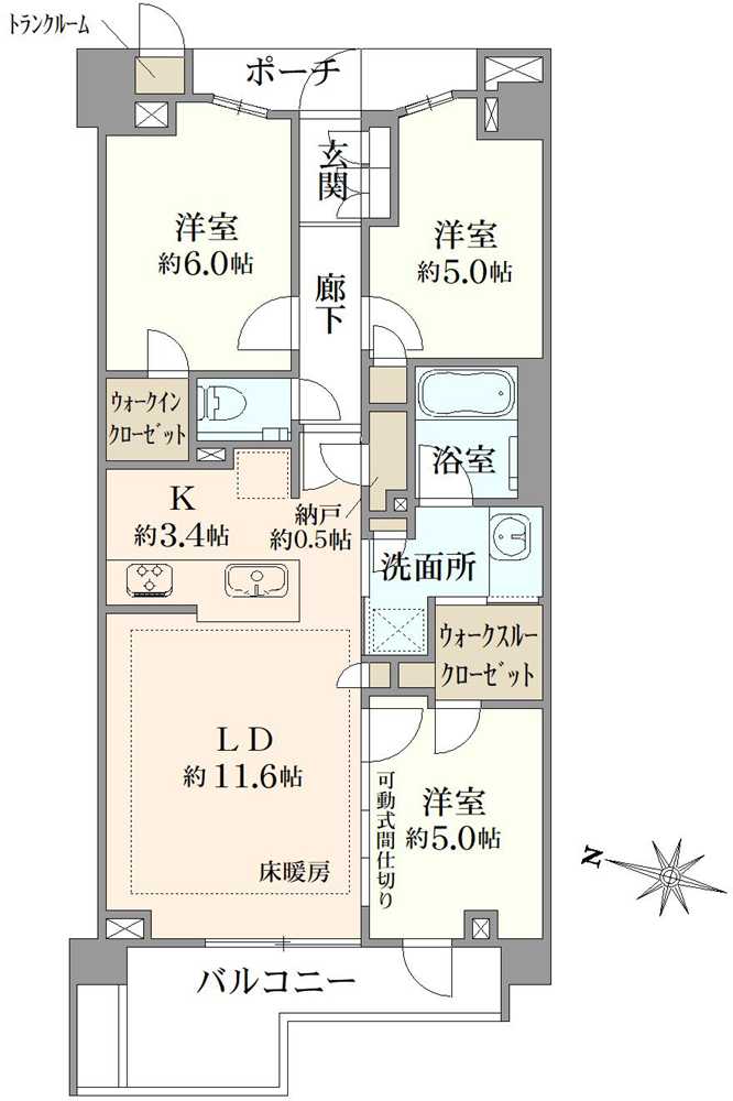 プラウド平和台テラスの間取図