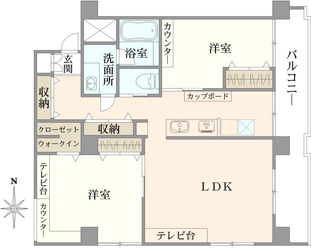 カーサ中村の間取図