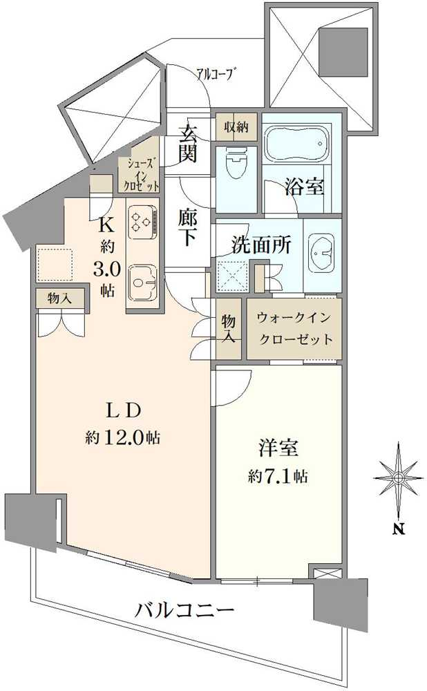 みなとみらいミッドスクエア ザ・タワーレジデンスの間取図