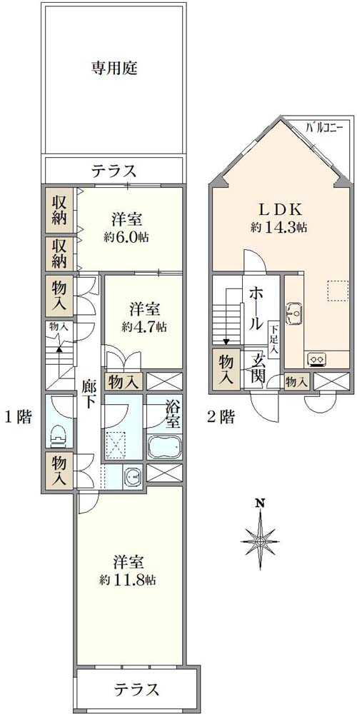 ハイツ鷺宮の間取図