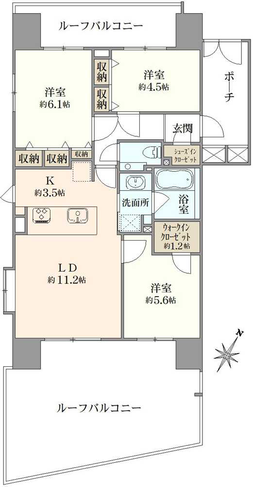 クリオ中村橋壱番館の間取図