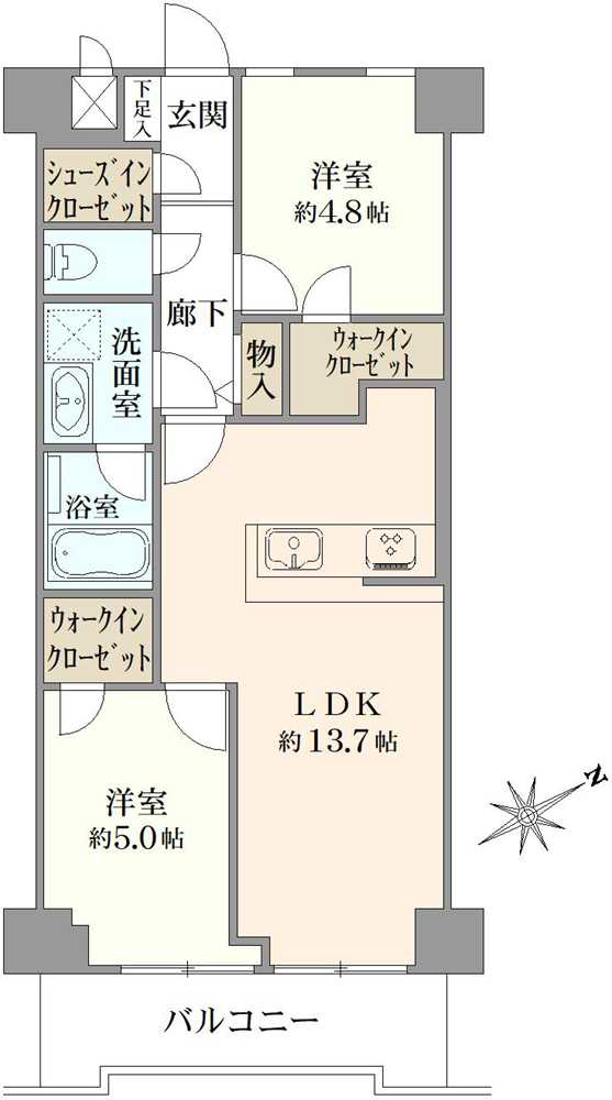 カーサ三田の間取図